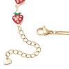 3Pcs 3 Styles Brass Enamel Link Chains Bracelets BJEW-JB13148-5