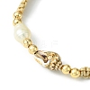 Adjustable Natural Cultured Freshwater Pearl & Shell Braided Bead Bracelets BJEW-JB09890-3