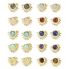 Natural Mixed Stone Stud Earrings EJEW-K288-01G-1