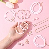 Plastic Imitation Pearl & Shell Pearl Earrings SJEW-FS0001-02-2