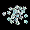 Dyed & Heated Glass Bead Caps GLAA-C042-01P-1