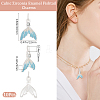 10Pcs Brass Micro Pave Cubic Zirconia Pendants KK-BBC0020-40-2