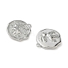 Christmas Brass Micro Pave Clear Cubic Zirconia Pendants KK-A280-03B-P-2