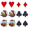 12Pcs 6 Styles Playing Card Sign Enamel Pin JEWB-FH0002-59-1