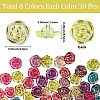 180Pcs 6 Colors Transparent Acrylic Buttons DIY-CY0002-02-2