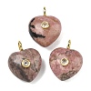 Natural Rhodonite Pendants G-B180-03G-06-1