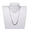 Adjustable Non-magnetic Synthetic Hematite Necklaces NJEW-JN02704-04-5