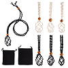 6Pcs Adjustable Braided Waxed Cord Macrame Pouch Necklace Making FIND-YS0001-10-1