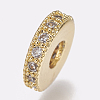 Brass Micro Pave Cubic Zirconia Bead Spacers LS-ZIRC-K074-11B-01G-1