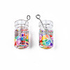 Glass Bottle Pendants CRES-N017-02-3