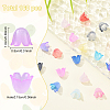 160Pcs 8 Colors Acrylic Bead Caps SACR-YW0001-78-2