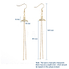 Whale Tail Brass Dangle Earrings EJEW-JE03951-3
