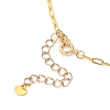 Cross Synthetic Turquoise Beaded Necklaces NJEW-JN03067-3