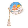 Zinc Alloy Enamel Animal Fishing Pins JEWB-C033-01D-1