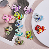 CHGCRAFT 14Pcs 7 Colors Food Grade Eco-Friendly Silicone Beads SIL-CA0002-60-4