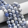 Faceted Natural Fire Crackle Agate Beads Strands G-F447-12mm-N07-2