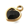 304 Stainless Steel with Rhinestone Pendants X-STAS-Q346-01G-05-3