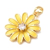 Brass Micro Pave Clear Cubic Zirconia Pendants LS-KK-E803-02G-A-2