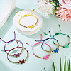 6Pcs 6 Colors Alloy Enamel Link Bracelets BJEW-TAC0043-6