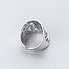 Hollow Out Flower Pattern Brass Cuff Rings for Women FS-WG0DDA6-01-4