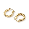 Brass Twist Hoop Earrings for Women EJEW-L234-088G-2