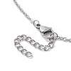 Stainless Steel Macrame Pouch Empty Stone Holder for Necklace Makings NJEW-JN04826-01-4