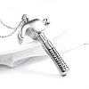 Hammer Urn Ashes Pendant Necklace BOTT-PW0001-073B-S-1