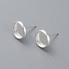 304 Stainless Steel Stud Earring Settings STAS-K131-B-01S-1