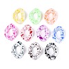 Spray Painted Opaque Acrylic Linking Rings SACR-T017-59M-B-2