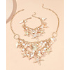 Alloy & Natural Shell & Plastic Pearl Pendant Necklaces & Bracelets Sets FS-WG6B6AD-01-1