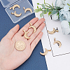 10Pcs 304 Stainless Steel Pendants STAS-UN0028-72-2