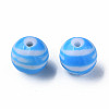 Opaque Striped Acrylic Beads MACR-S373-27B-09-2