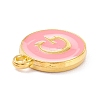 Golden Plated Alloy Enamel Charms X-ENAM-Q437-14G-2