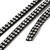 2 Row Platinum Aluminum Studded Faux Suede Cord LW-D005-01P-3