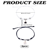 2Pcs Zinc Alloy Star Charm Bracelets for Women BJEW-LP0002-44-2