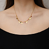 Light Luxury Stainless Steel Pave Colorful Cubic Zirconia Heart Tassel Bib Necklaces for Women Daily Wear GN8905-2-4