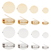 96Pcs 4 Styles Alloy Brooch Base Settings FIND-FH0012-21-1