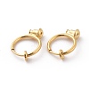 Brass Clip-on Hoop Earrings X-KK-L169-07G-2