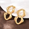 304 Stainless Steel Rectangle Stud Earrings EJEW-I320-14G-3