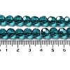 Electroplate Transparent Glass Beads Strands EGLA-A035-T8mm-A12-4