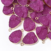 Druzy Resin Pendants RESI-S383-018F-1