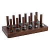 Wood Ring Organizer Display Stands with 12Pcs Sticks RDIS-WH0009-033-1