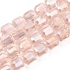 Electroplate Transparent Column Glass Beads Strands EGLA-A043-02-AB06-1