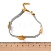 304 Stainless Steel Watch Band Chain Bracelets for Women BJEW-G770-01A-GP-3
