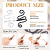 2Pcs 2 Styles Iron Yarn Guide Finger Holders DIY-TA0011-14-4