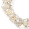 Electroplate Glass Beads Strands EGLA-D030-17O-3