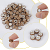 Handmade Polymer Clay Rhinestone European Large Hole Beads with Silver Color Plated Brass Cores FPDL-PA0001-02E-6