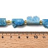 Electroplated Natural Druzy Agate Beads Strands G-R012-A02-03-4