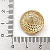 Rack Plating Brass Micro Pave Clear Cubic Zirconia Slide Charms KK-A234-014G-3