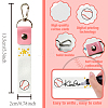 PU Leather & Cotton Name Marker Keychain AJEW-WH0514-003-2